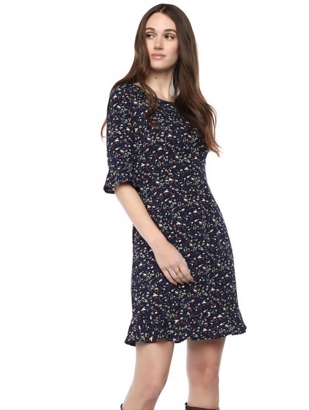 Annie 50 Midi Dress with color accents